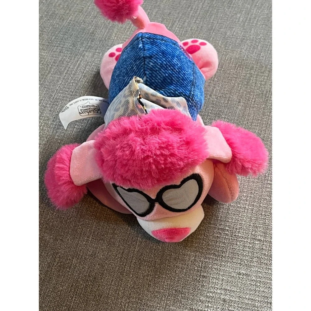 Fashion Puppyitos by Cutetitos Pink Poodle Plush Leopard Beret Heart Sunglasses